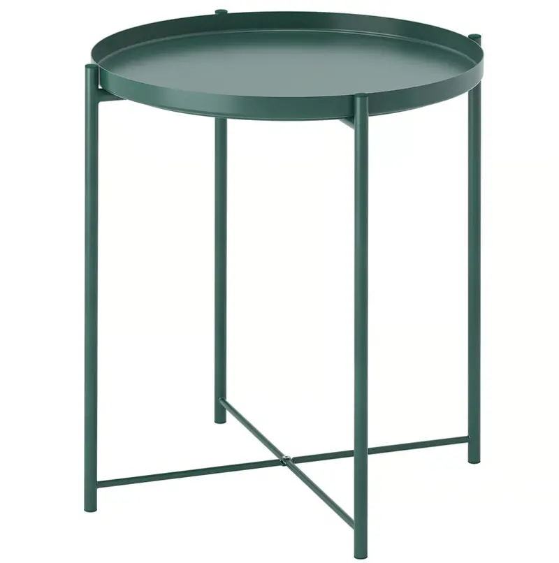 Gladom Dark Grey-Green Tray Table – 45X53 Cm 1
