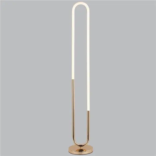 Gold-Finished 15W Led Standing Lamp With Foot Switch – Sl411 (4000K) 1