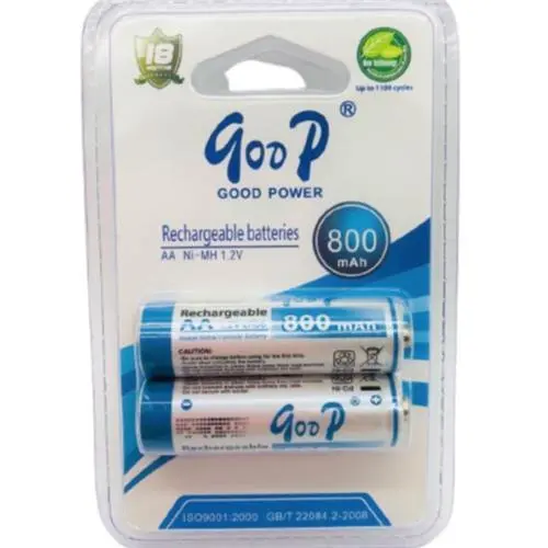 Goop Rechargeable Aa Batteries – 800Mah Twin Pack 1