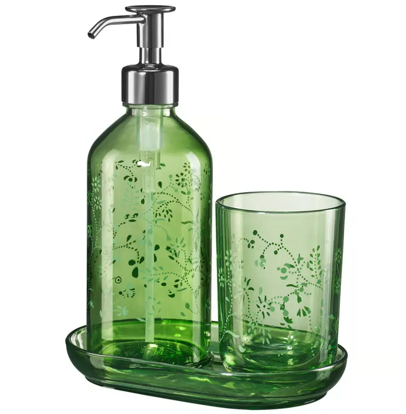Grossjön Matching 3-Piece Bathroom Collection In Deep Forest Green 1
