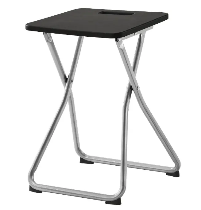 Gunde Compact Folding Stool In Matte Black 1