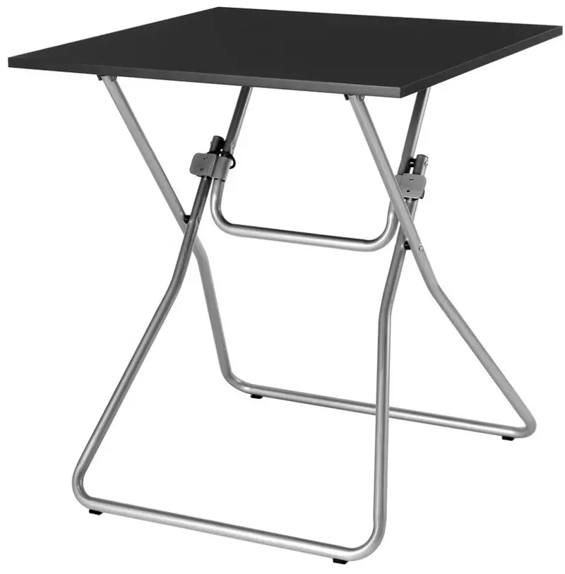Gunde Compact Folding Table – Matte Black, 67X67 Cm 1