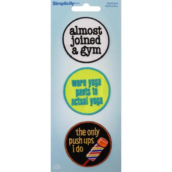 Gym-Inspired Badge Appliques By Simplicity 1