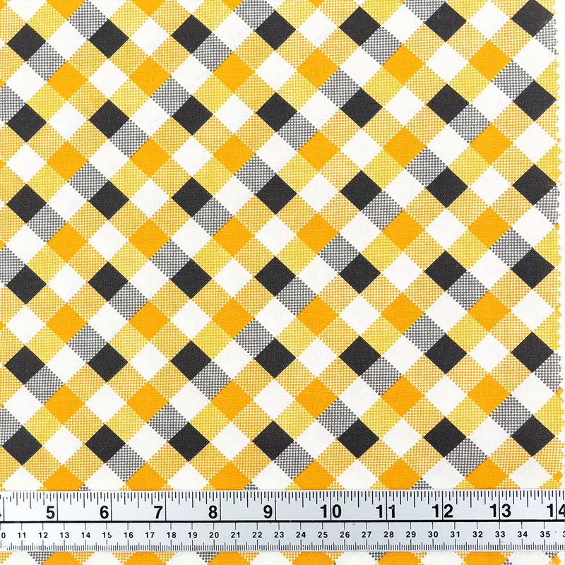 Halloween Checkerboard Cotton Fabric – Festive Quilting Material, 110Cm 1
