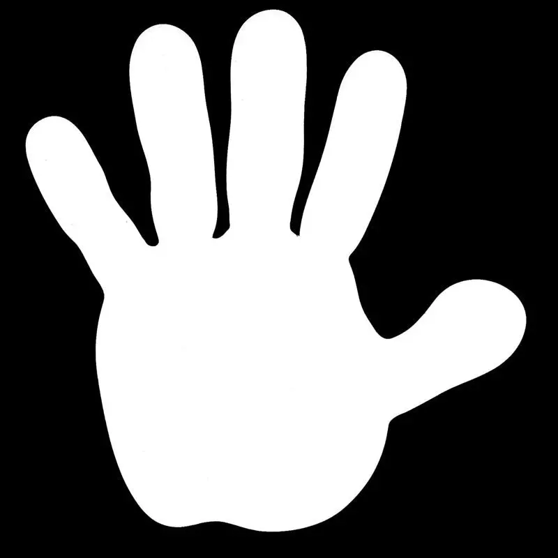 Hand-Shaped Paper Cutout – 129 × 133 Mm Craft Template 1