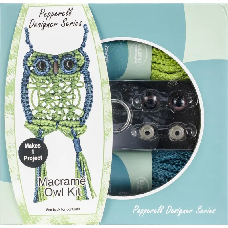 Handcrafted Macramé Owl Wall Hanging Kit – Pepperell Designer Series 1