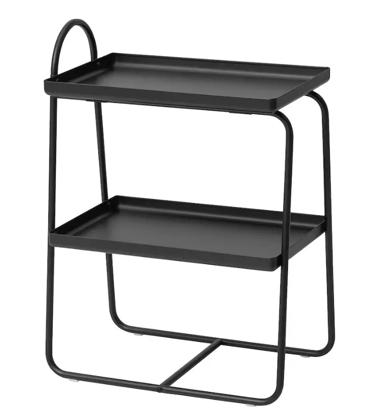 Hattåsen Minimalist Bedside Unit – Black Finish With Shelf Integration 1