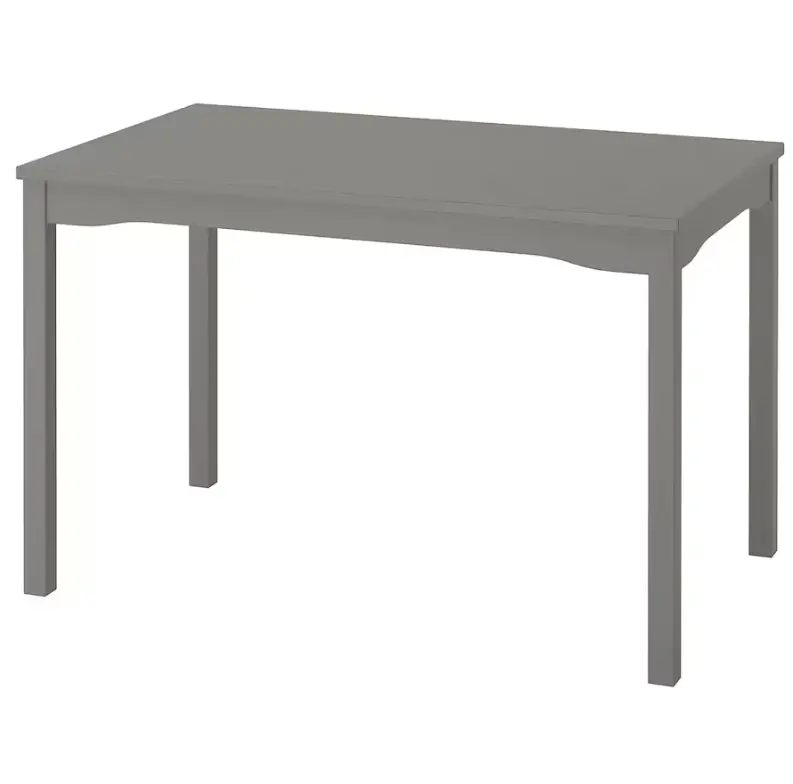 Hauga Compact Desk – Grey Base With Birch Veneer Top, 118X74 Cm 1