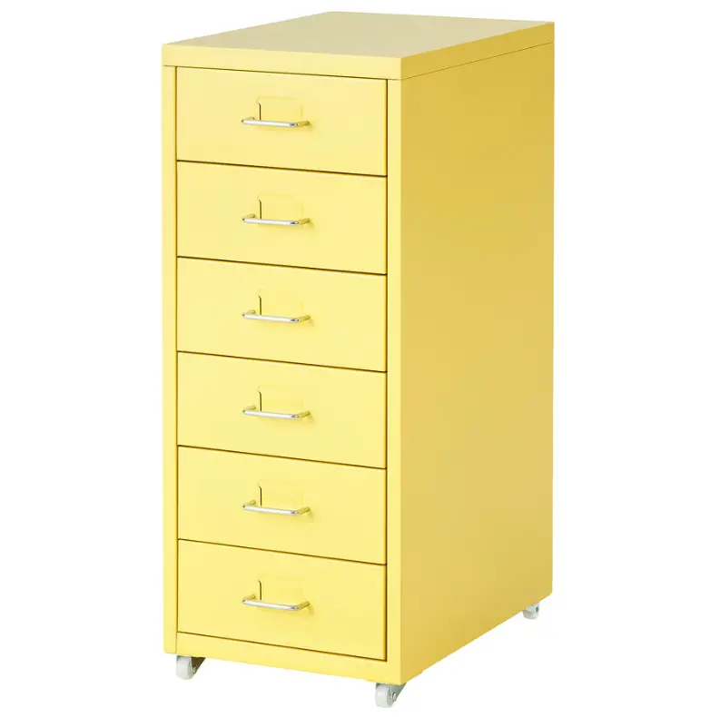Helmer Yellow Rolling Drawer Unit – Compact 28X69 Cm Storage Solution 1
