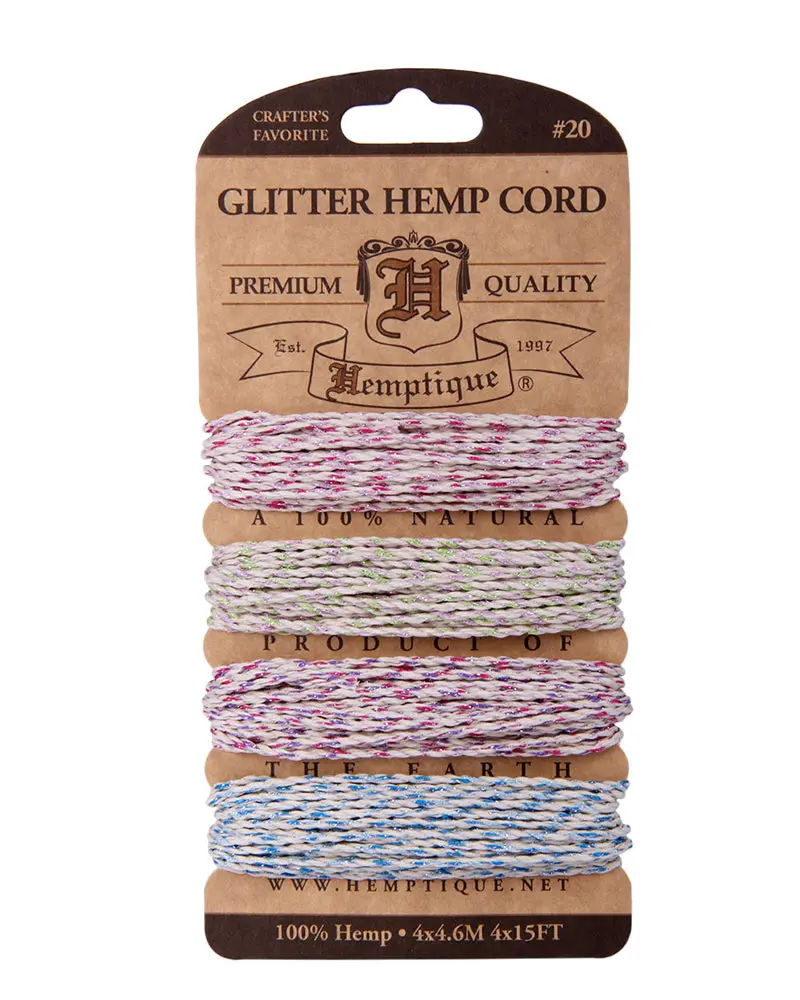 Hemptique #20 Card Cord Kit – Flower Power Theme 1