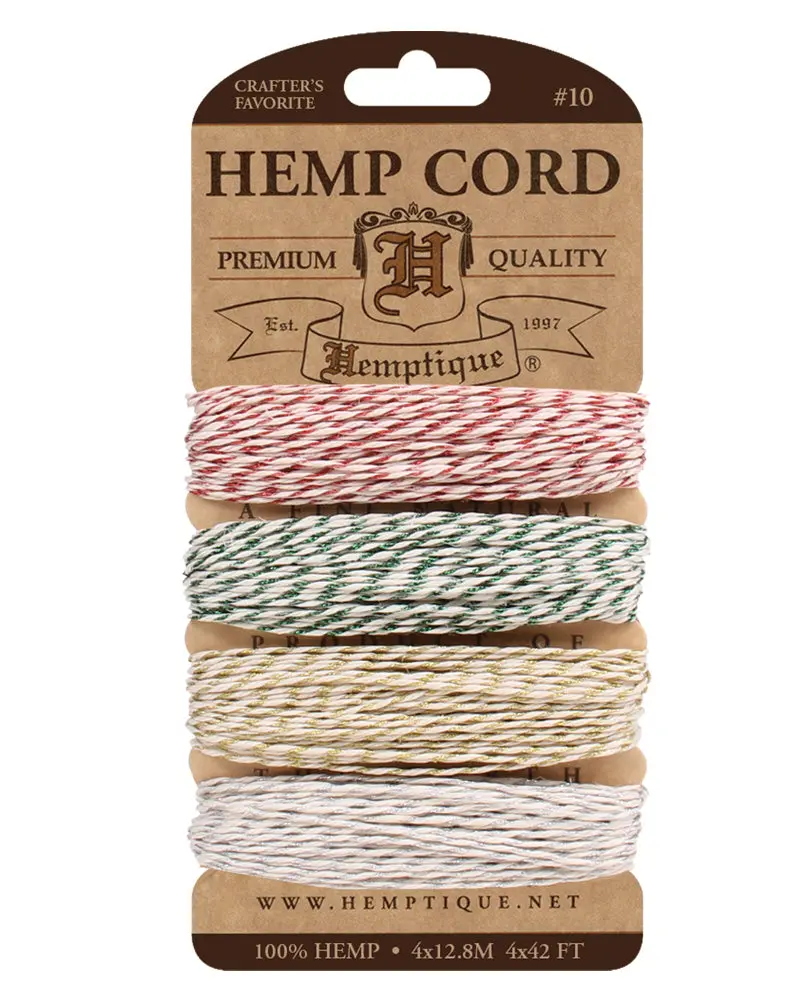 Hemptique Metallic Card Cord Set #10 – Classic Finish 1