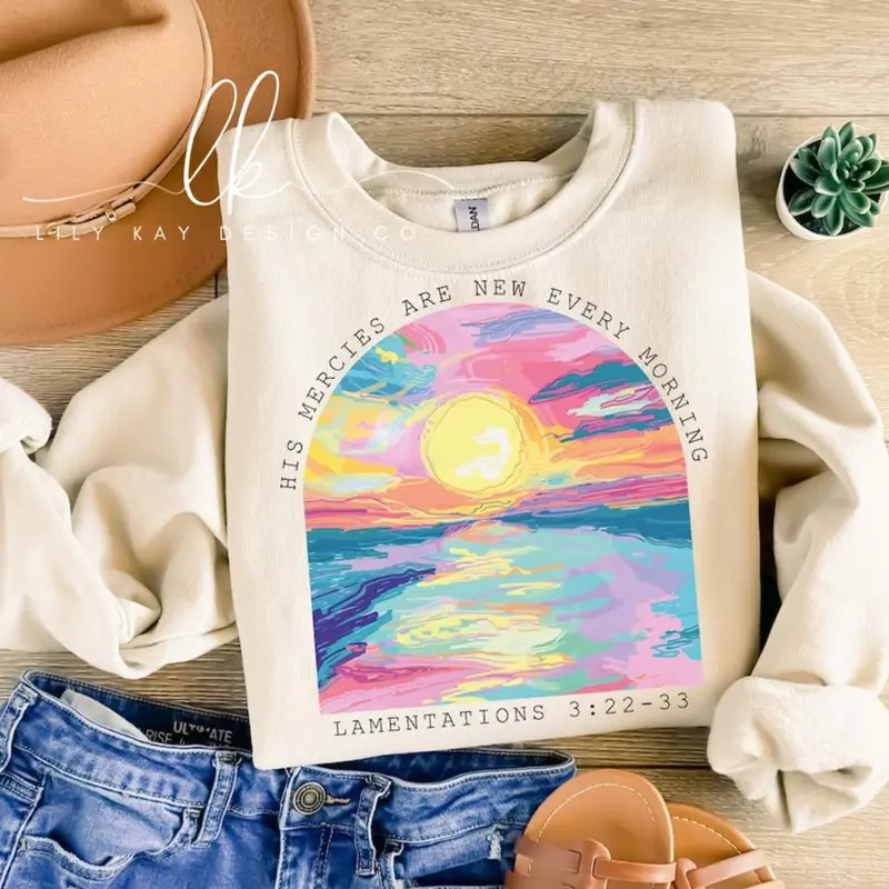His Mercies Are New Tumbler – Inspirational Faith-Based Design 1