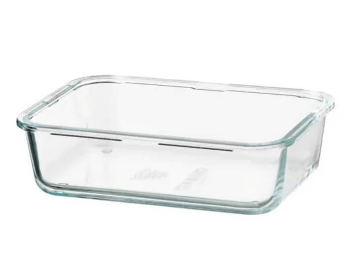 Ikea 365+ Leak-Proof Glass Food Container – Rectangular Shape, 1-Liter Capacity 1