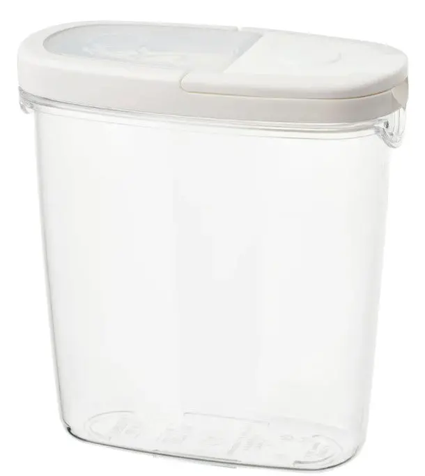 Ikea 365+ Smaller Dry Food Jar – 1.3 L Clear Glass With White Airtight Lid 1