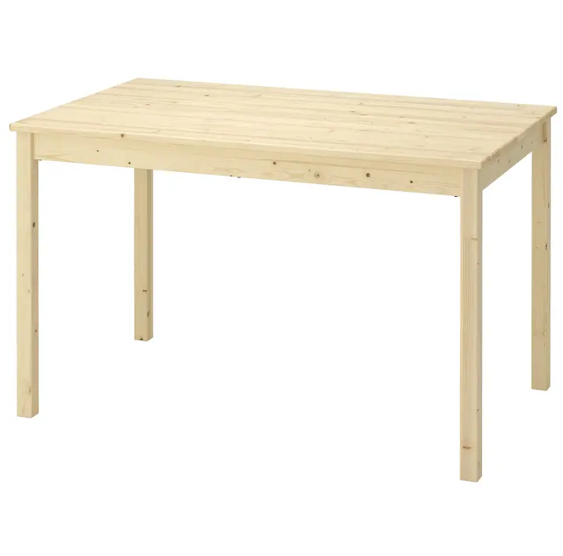 Ingo Solid Pine Dining Table – Natural Wood Grain, 120X75 Cm 1