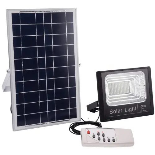 Jd 100W High-Output Solar Flood Light For Area Illumination 1