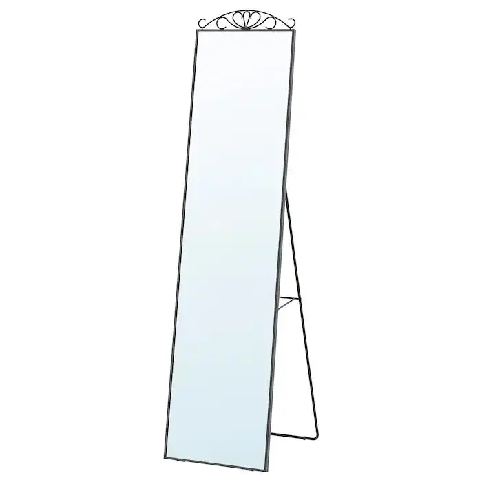 Karmsund Full-Length Standing Mirror – Slim Black Frame, 40X167 Cm 1