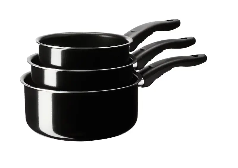 Kavalkad Stainless Steel Saucepan Set – 3-Piece, Induction-Compatible 1