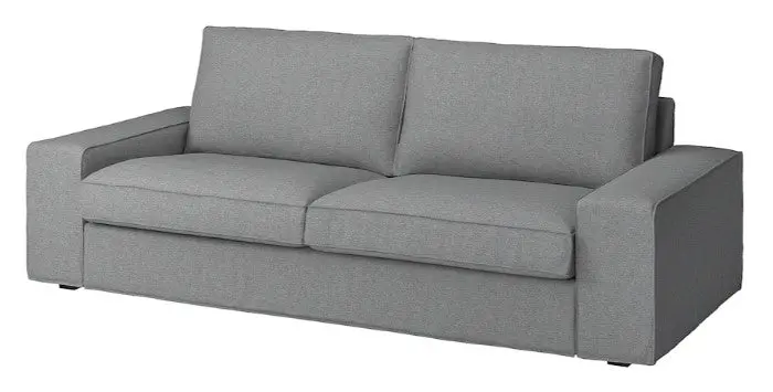 Kivik 3-Seat Sofa Frame With Removable Beige-Gray Cover 1