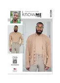 Knowme Me2105: Contemporary Men'S Knit Turtleneck And Cardigan Pattern 1