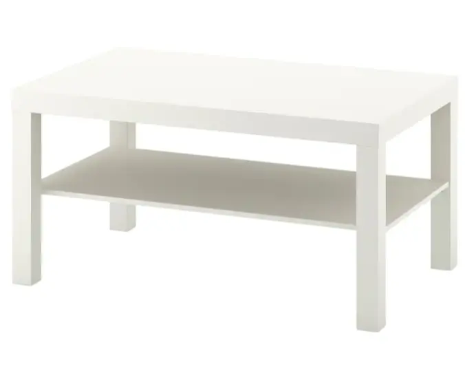 Lack Compact Modern Coffee Table – Glossy White, 90X55 Cm 1