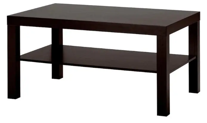 Lack Low Coffee Table – Black-Brown Finish, 90X55 Cm 1