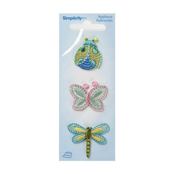 Ladybug, Butterfly & Dragonfly Iron-On Applique Set (3-Piece) By Simplicity 1