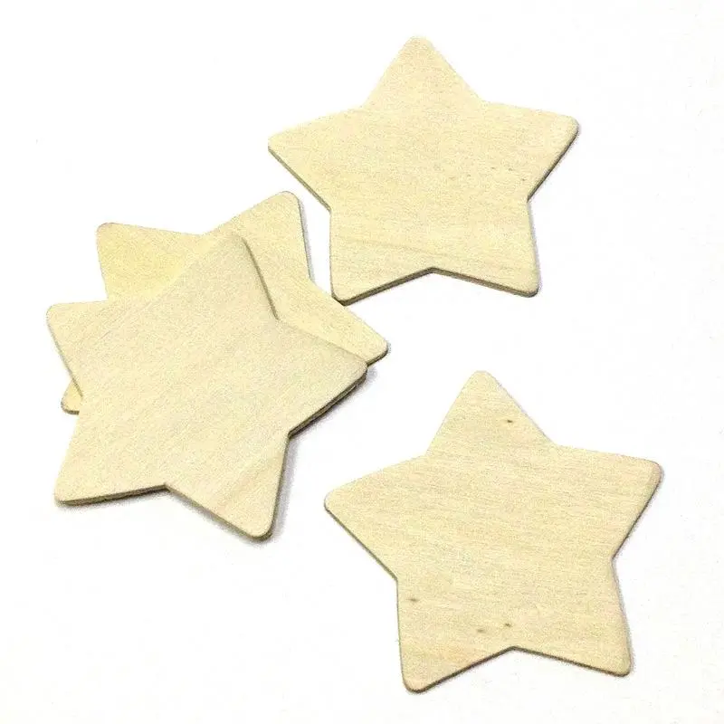 Laser-Cut Plywood Star Shape – Natural Finish, Arbee Craft Cut-Out 1