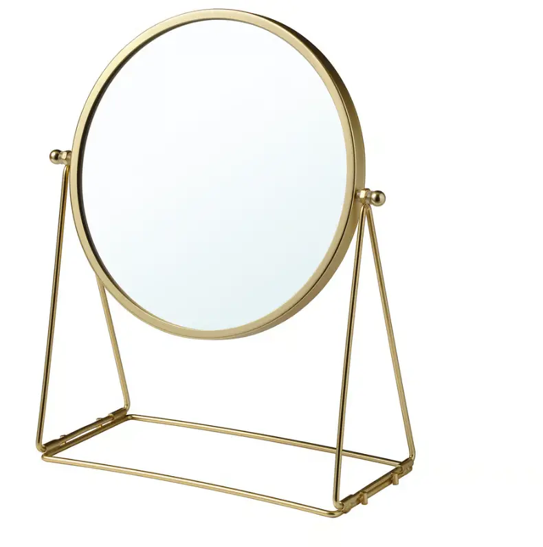 Lassbyn Gold-Finished Tabletop Mirror – 17 Cm Diameter 1