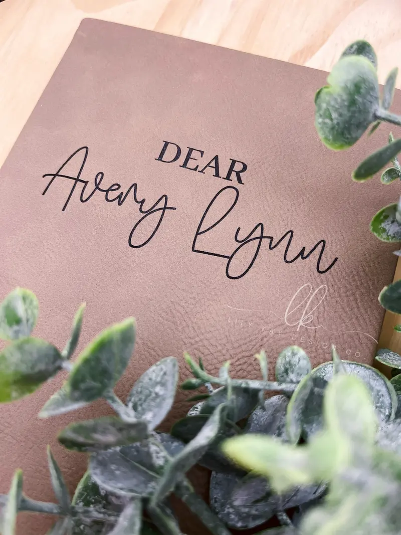 Leatherette Journal With Laser-Engraved Cover 1