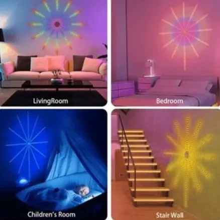 Led Firework Effect Lamp – Digital Color-Changing Display With Animated Patterns 1