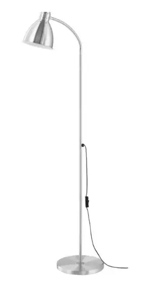 Lersta Adjustable Floor Or Reading Lamp – Brushed Aluminium Base 1