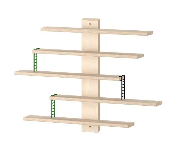 Lustigt Square Wall Shelf – Minimalist Design, 37X37 Cm Floating Mount 1