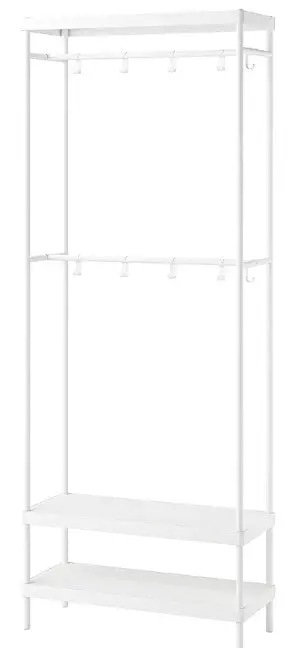 Mackapar Entryway Coat Rack With Integrated Shoe Storage – White, 78X32X200 Cm 1