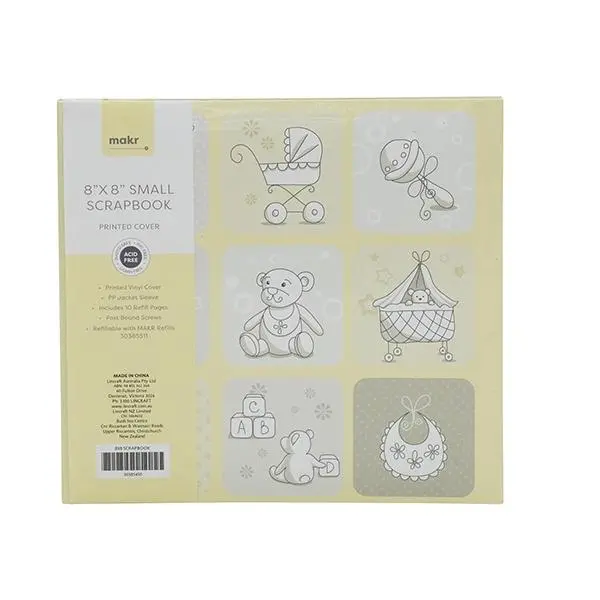 Makr Junior Printed Cover Scrapbook – 8×8 Inch Format 1