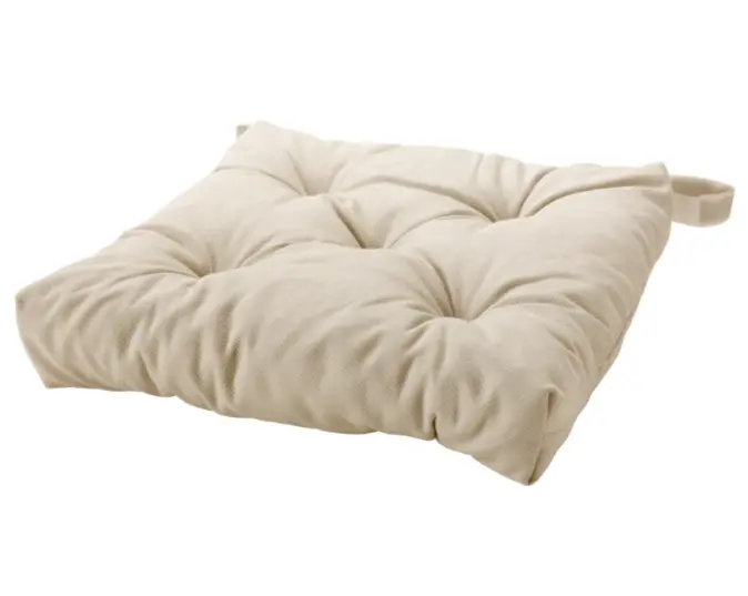 Malinda Padded Chair Cushion – Light Beige Polyester Cover, 40X35X38X7 Cm Contoured Fit 1