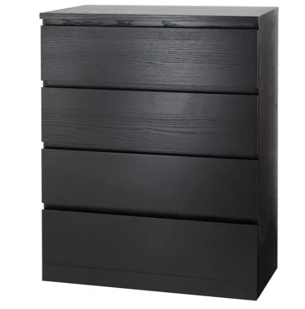Malm 4-Drawer Chest – Black-Brown Finish, 80X100 Cm Storage Solution 1
