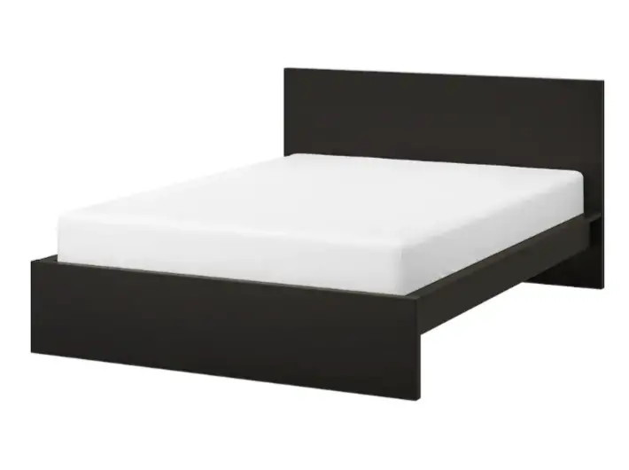 Malm Black-Brown King-Size Bed Frame (180X200 Cm) With Underbed Storage Box 1