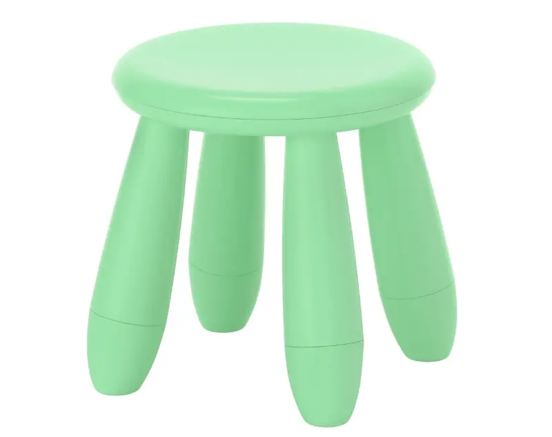 Mammut Eco-Friendly Kids Stool – Light Green Recycled Material Construction 1