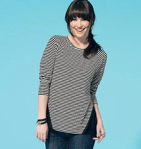 Mccall’S M7286 Sewing Pattern: Misses’ Fitted Knit Tops 1