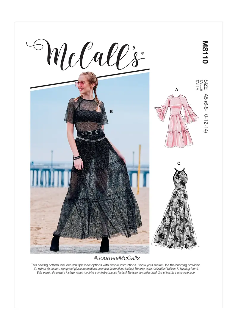 Mccall'S M8110 Sewing Pattern For Misses' Dresses 1