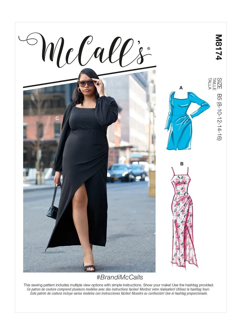 Mccall'S M8174 Sewing Pattern For Women'S And Misses' Dresses 1