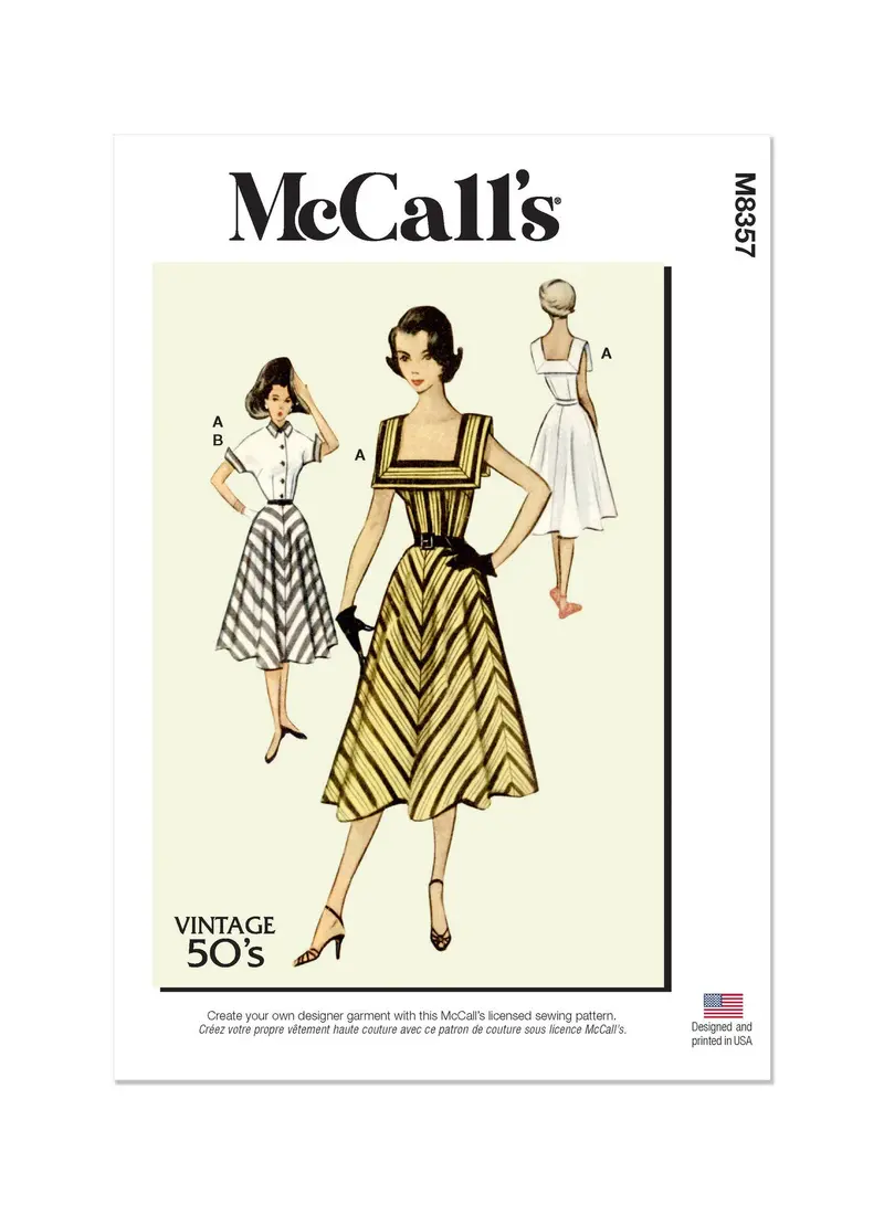 Mccall’S M8357 Vintage Sewing Pattern – 1950S-Inspired Misses’ Dress & Jacket 1