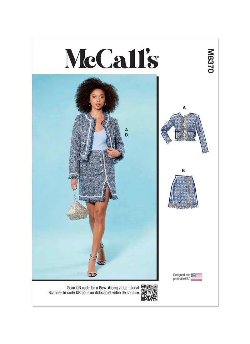 Mccall’S M8370 Sewing Pattern – Misses’ Matching Jacket & Skirt Set 1