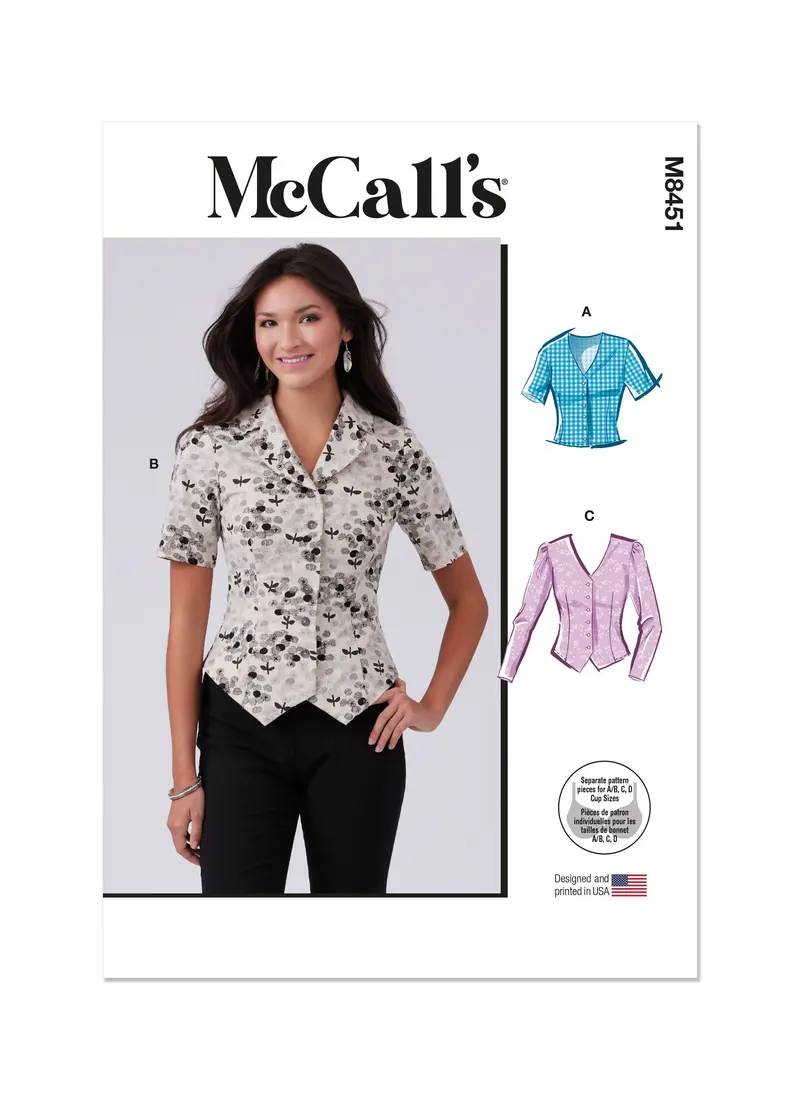 Mccall’S M8451 Misses’ Top And Vest Pattern 1