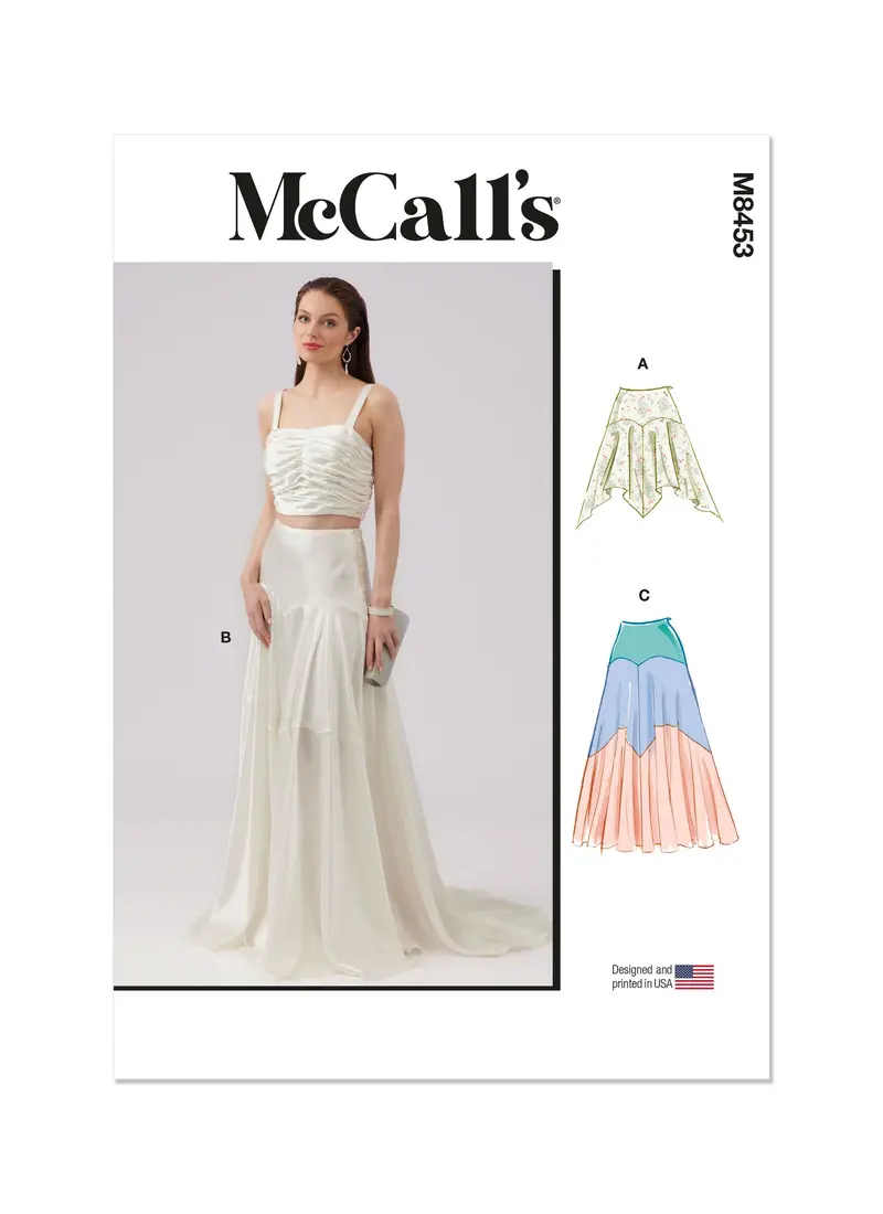 Mccall'S M8453 Sewing Pattern For Women'S Skirt And Pant Ensemble 1