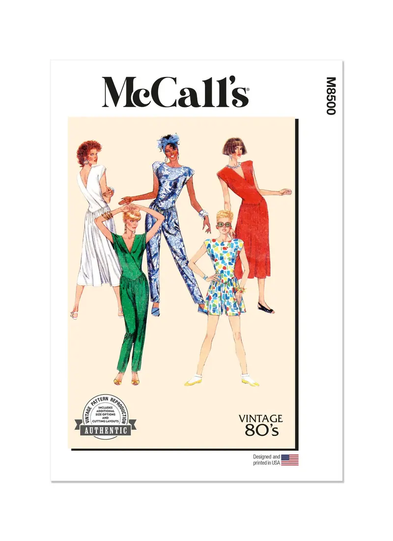 Mccall’S M8500 Throwback Sewing Pattern – 1980S Knit Dress & Jumpsuit Styles 1