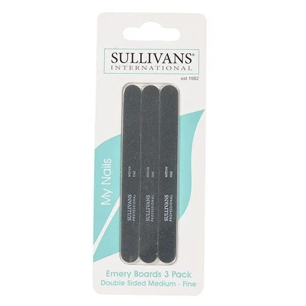 Medium/Fine Emery Boards – Sullivans Nail File Pack (3 Pcs) 1