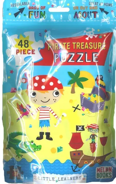 Melon Books Pirate Treasure Puzzle Bag – 48-Piece, 36.3 X 26.5 Cm 1