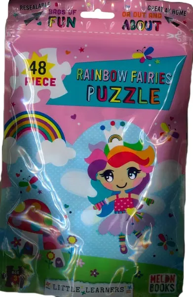Melon Books Rainbow Fairies Puzzle Storage Bag – 48-Piece, 36.3 X 26.5 Cm 1
